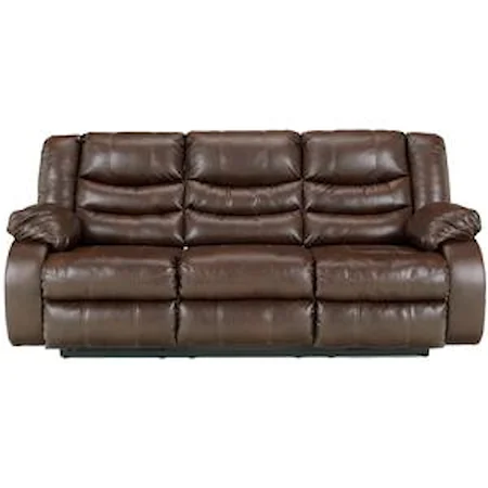 Contemporary Reclining Sofa with Pillow Arms